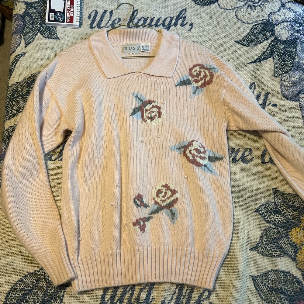 Russ Soft Pink Knit Sweater